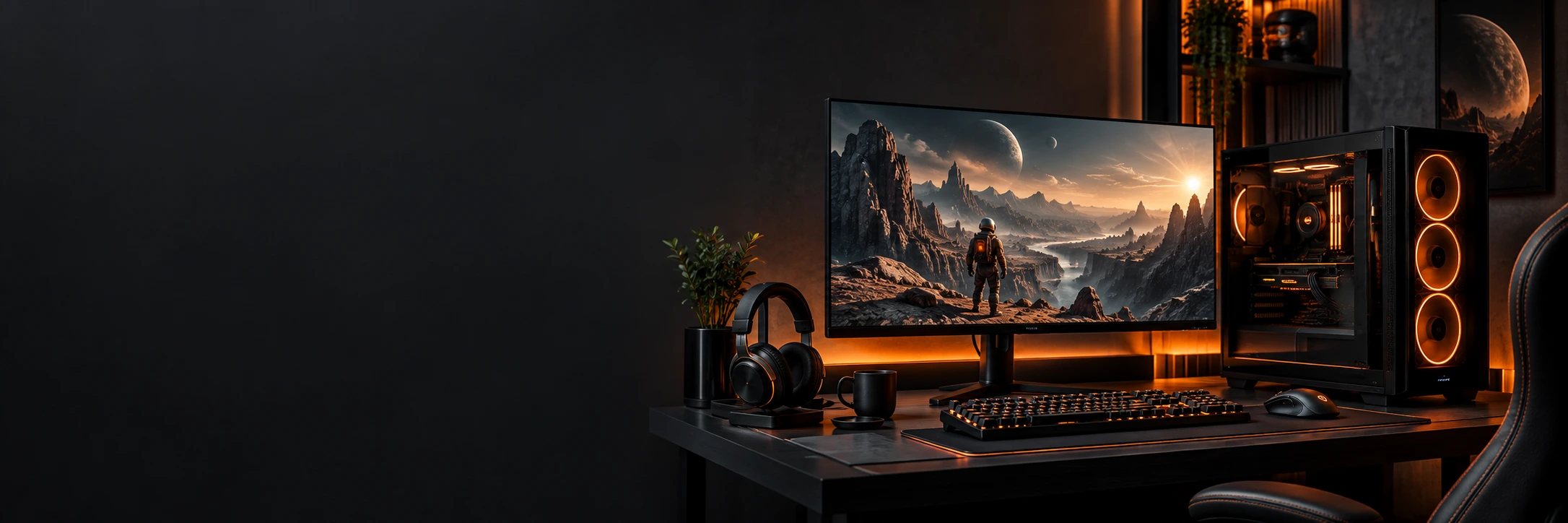 GAMING SETUPS — custom campaign illustration