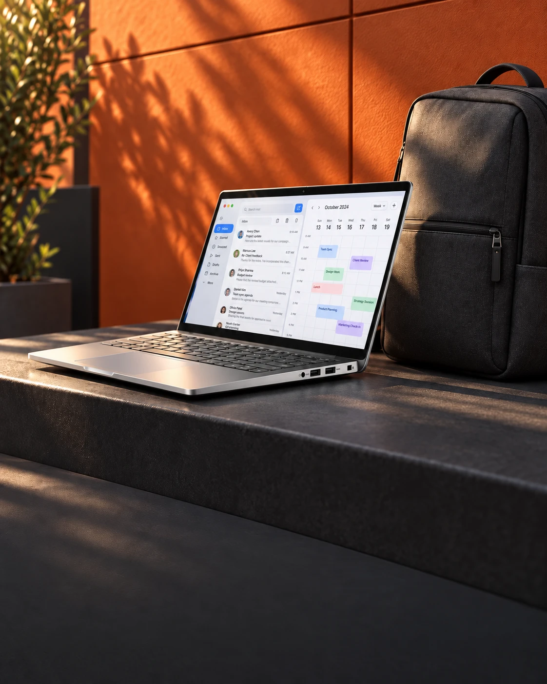 TAKE WORK ANYWHERE. - technology lifestyle illustration